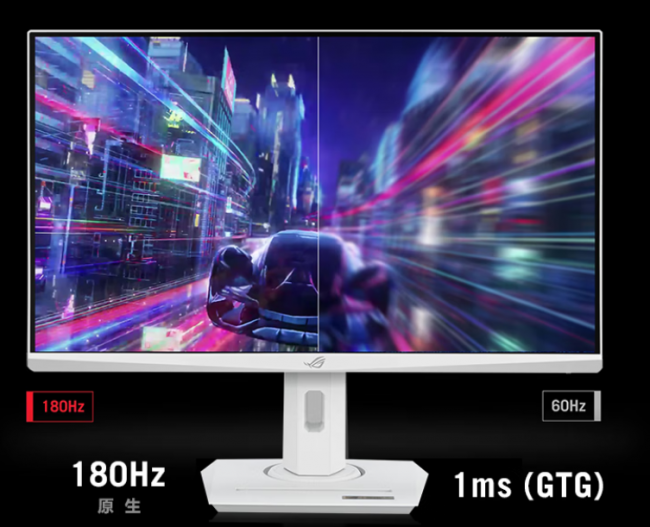 ！ROG吹雪系列显示器高能电竞爱游戏入口纯白高颜值桌搭优选(图2)