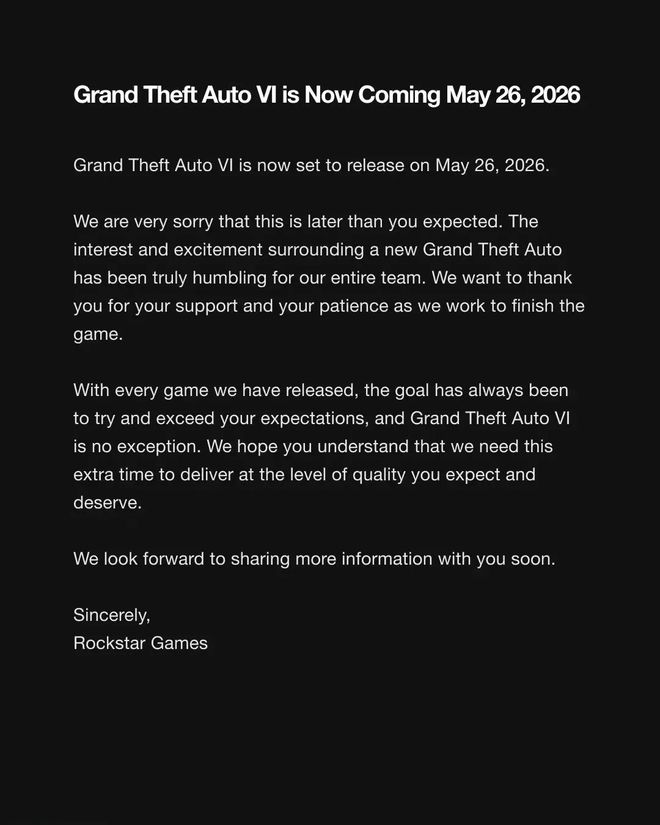月发布GTA6延期微软Xbox涨价：这就是今天的其他大新闻！AYX爱游戏APP小米停止推送限制马力OTA华为鸿蒙PC版本(图4)